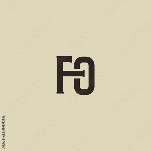 FO Abstract Initial Logo. Clean, high-contrast typography suitable for branding, identity, and corporate design. Ideal for logos, signage, and minimalist graphic projects.