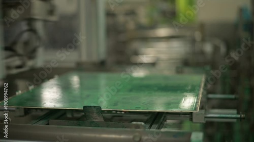 VDO Process PCB screen solder mask in factory.