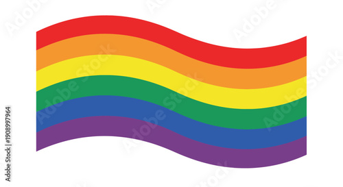 A waving rainbow flag illustration symbolizing pride, diversity, and freedom