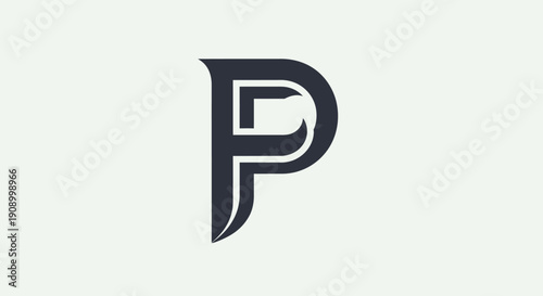 Large Letter P in Typography.