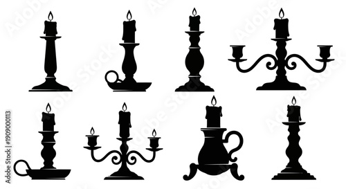 Elegant Candle Holders Silhouette Collection