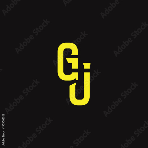GJ Abstract Initial Logo. Clean, high-contrast typography suitable for branding, identity, and corporate design. Ideal for logos, signage, and minimalist graphic projects.