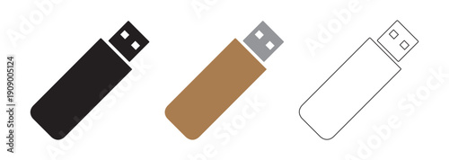 USB flash drive vector icon