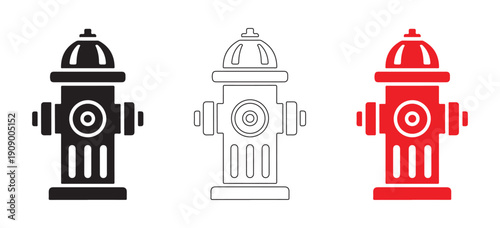 Fire hydrant icons vector