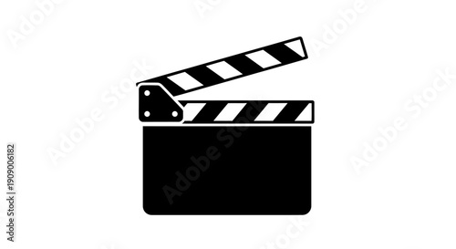 Tableau sur toile Black and white movie clapper board.