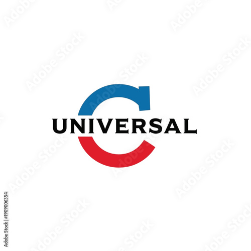 Universal logo with blue and red letter.