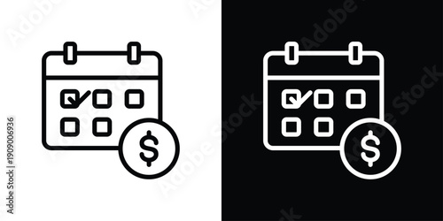 Pay Day Icon Sheet Black And White