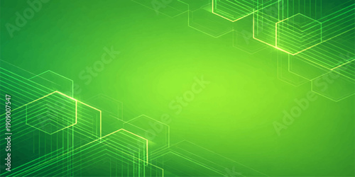 Abstract green background with arrows featuring a modern house design and 3D architectural building plan for a technology engineering project