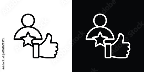 Recognition Icon Sheet Black And White