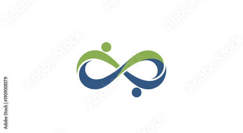 Wallpaper Mural Infinity symbol with two human figures, symbolizing unity and connection Torontodigital.ca