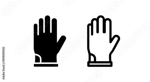 Utility Safety Glove Icon for Construction, Maintenance, and Craft Projects