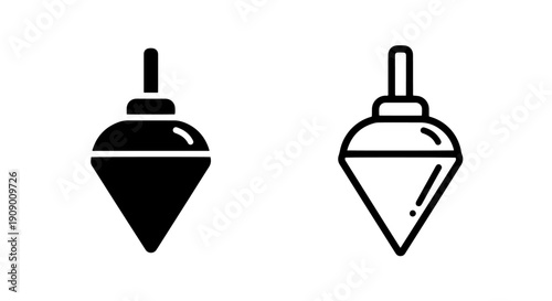 Modern Teardrop Plumb Bob Icon for Precision Leveling in Building Projects