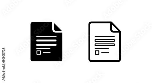 Survey and form submission icon with document and checkbox for business data
