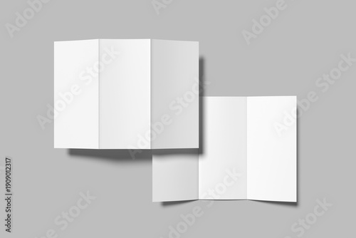 Trifold Brochure  Blank Mockup 