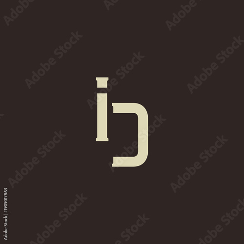 ID Abstract Initial Logo. Clean, high-contrast typography suitable for branding, identity, and corporate design. Ideal for logos, signage, and minimalist graphic projects.