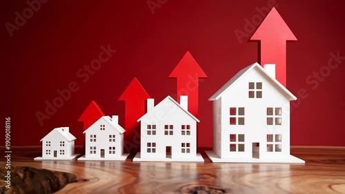 Real Estate Market Growth Upward Trend in Housing Investment and Property Value Increase