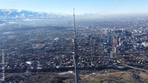 Almaty, Kazakhstan: view of the mountains and city