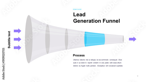 Lead Generation Funnel Diagram for Business Presentation
