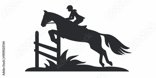 Horse Jumping Silhouette Icon