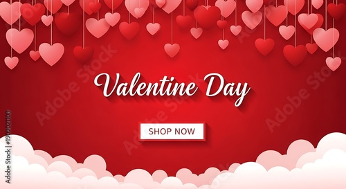 Wallpaper Mural Romantic valentine day celebration with hearts and love-themed decorations Torontodigital.ca