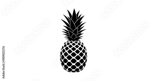 Pineapple Fruit Close Up View.