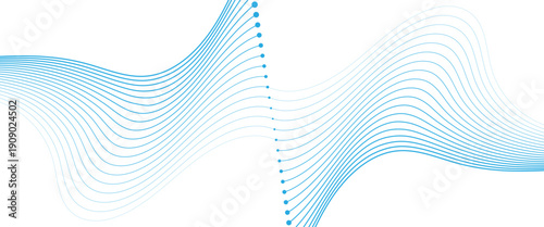 Vector digital futuristic abstract white geometric wave with lines..