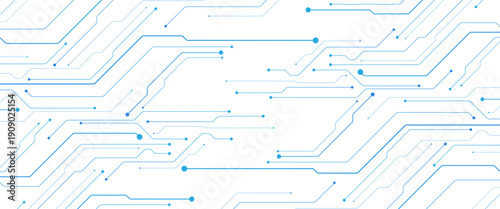 Vector digital white and blue digital technology futuristic circuit board background png..