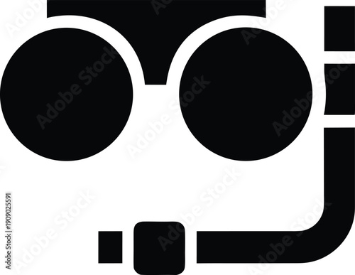 swimming goggles silhouette vector illustration on transparent background