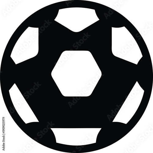 soccer ball silhouette vector illustration on transparent background