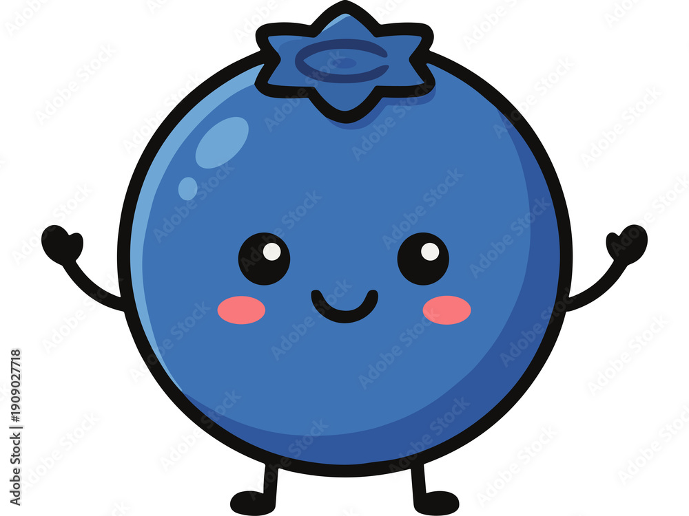 Obraz premium blueberry with smile