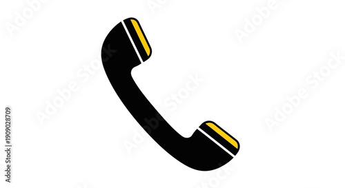 Phone receiver icon, communication concept design