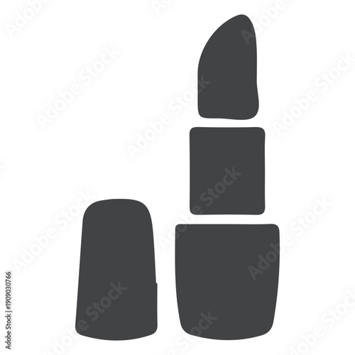 Black Lipstick Silhouette Icon Symbol
