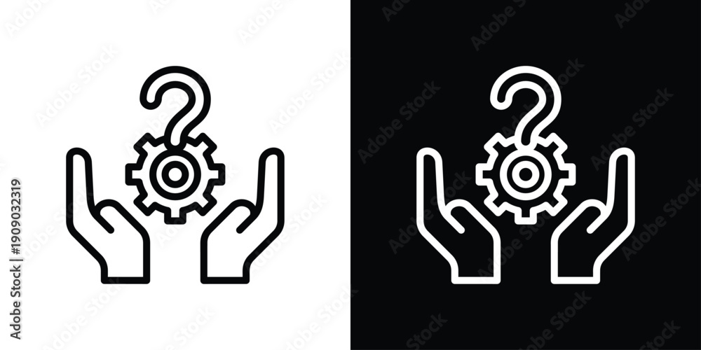 Obraz premium Help Icon Sheet Black And White