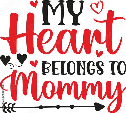 Cute white t shirt for kids with heart design