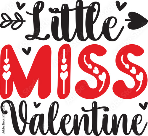 Little miss cupid t-shirt design for valentine's day