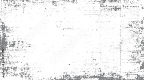 Distressed vintage newspaper texture with faded text and grey smudges grunge