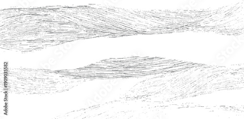 Abstract grey wavy lines and dots pattern on white background