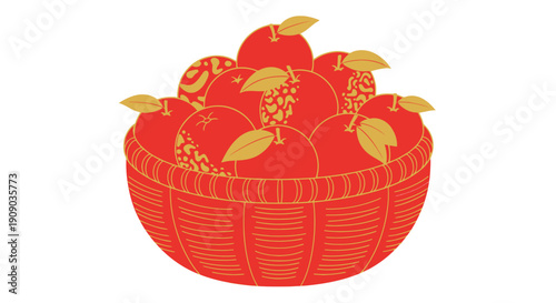 Illustration of a mosque with a green dome and minaret, symbolizing Islamic architecture and culture from a frontal viewpoint