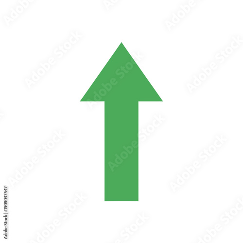 Free Download Simple upward pointing green arrow vector graphic for user interface design, representing progress, upload, direction, growth, and improvement in digital applications - GFXLoad