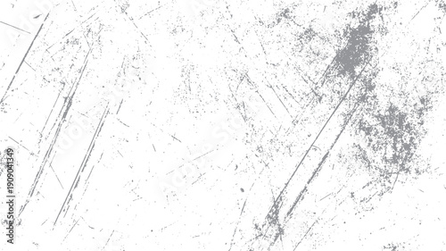 White background with grey distressed scratches and speckles texture grunge