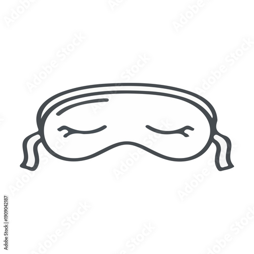 Sleep mask line art icon