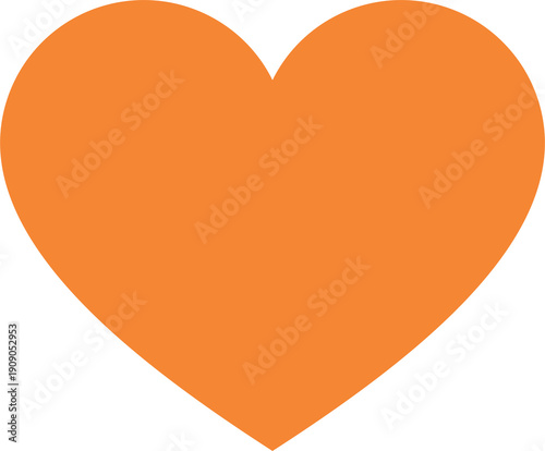 Orange heart love art 