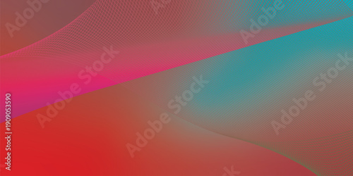 azure and light coral abstract shape grainy gradient background on black backdrop with noisy texture for wide banner poster and header design