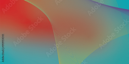azure and light coral abstract shape grainy gradient background on black backdrop with noisy texture for wide banner poster and header design