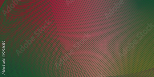 Green and light coral abstract shape grainy gradient background on black backdrop with noisy texture for wide banner poster and header design