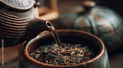 Traditional Japanese Roasted Green Tea Preparation