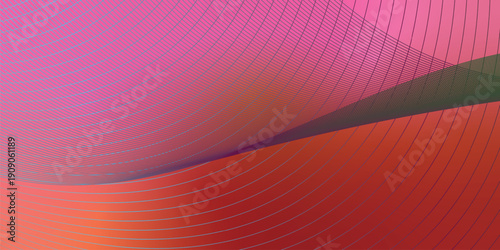 Deep pink and red abstract grainy gradient background with black backdrop and noisy texture for wide banner poster and header design