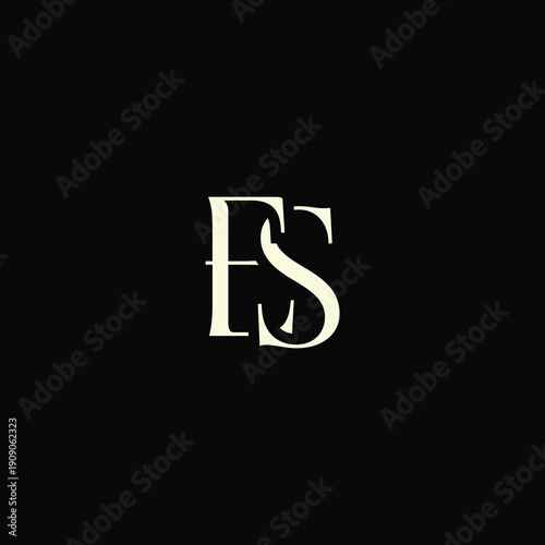 Elegant Intertwined E and S logo design. ES monogram. Modern, sophisticated branding symbol suitable for luxury fashion, design studios, and editorial logos.