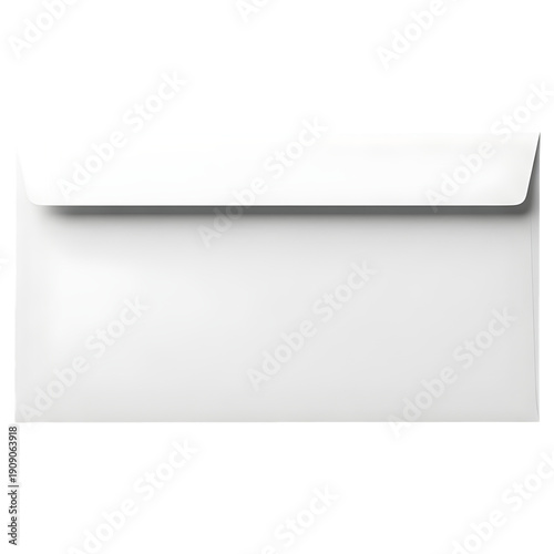Horizontal White Business Envelope Front View Isolated