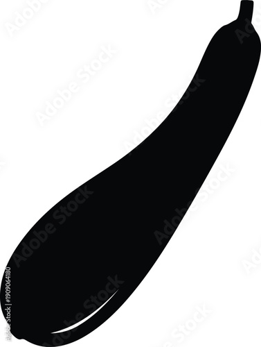 silhouette black zucchini squash icon for agricultural food concept vector design